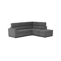 Dawson canapé d'angle droit convertible tissu gris