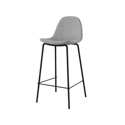Vladi chaise de bar en tissu gris clair H65,5