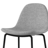 Vladi chaise de bar en tissu gris clair H65,5