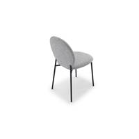 Roots chaise tissu gris dorian et noir