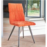 Aclé chaise tissu orange mandarine