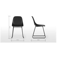 Duggie chaise plastique noir