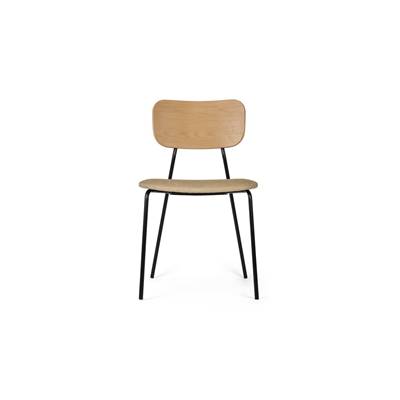 Portimo chaise tissu beige et fer noir