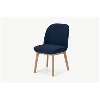 Erdee chaise en tissu bleu