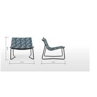 Lucierne fauteuil tisse tons de bleu et vert