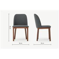 Nuno chaise en noyer grise