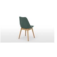 Thelma chaise bois de chêne et plastique vert