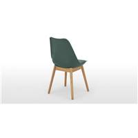 Thelma chaise bois de chêne et plastique vert