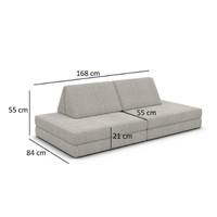 Bamis canapé de jeu pour enfant en tissu texturé beige