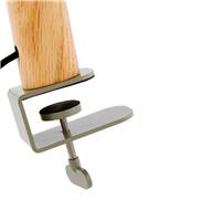 Lamionne lampe à pince métal et chêne