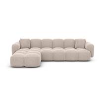 Scala canapé d'angle gauche en tissu texturé beige