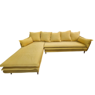 Oihan canapé d'angle gauche jaune moutarde