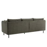Joba canapé 4/5 places tissu velours vert kaki