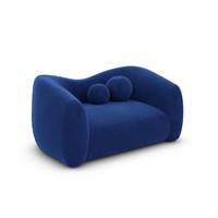 Rico fauteuil 1 place en velours bleu foncé