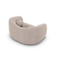 Rico fauteuil 1 place en tissu texturé beige