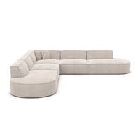 Onys canapé d'angle L tissu texturé beige