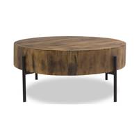Auckland table basse bois naturel et métal noir