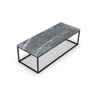Fativo table basse en marbre et métal noir