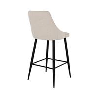 Diane chaise de bar en tissu beige H66