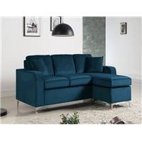 Bush canapé d'angle droit velours bleu navy