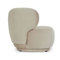 Havane fauteuil velours taupe macadamia