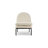 Helle fauteuil tissu bouclé blanc