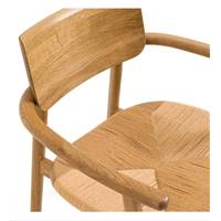 Piper fauteuil chêne et paillage