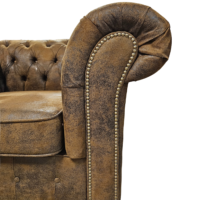 Chesterfield fauteuil marron