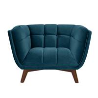 Zago fauteuil en velours bleu