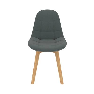 Wol chaise scandinave gris foncé et pieds bois d'hêtre