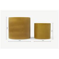 Marcie lot de 2 cache-pots jaune moutarde