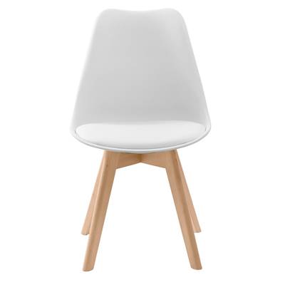 Verno chaise scandinave blanche