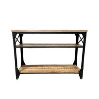 Birke console style industriel bois et métal