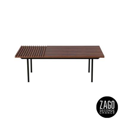 Nuance table basse moderne en placage noyer L120