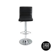 Oli chaise de bar en PU noir pied métal