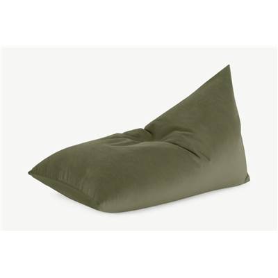 Andra fauteuil poire, velours vert sycomore
