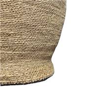 Milda moyenne suspension en jute naturelle liseré noir ø45