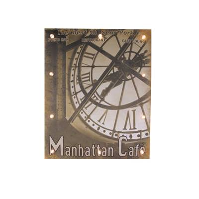 Panneau lumineux MANHATTAN CAFE 45X60