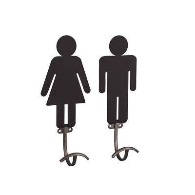 Set 2 patères Homme/Femme