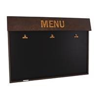 Porte Menu avec tableau noir et pinces 75 x 55 x 6 cm