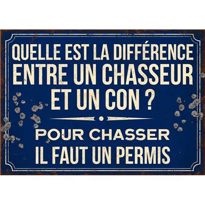 Plaque "Quelle est la différence" 21 x 15 cm