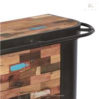 Nautical bar central bois de bateau recyclé L144cm