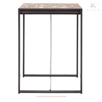 Nautical table haute bois de bateau recyclé L80cm