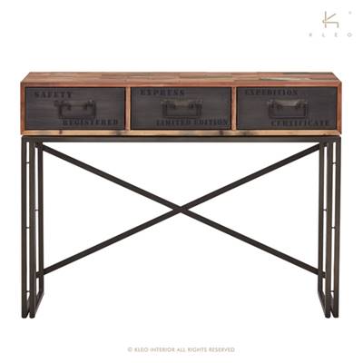 Nautical console bois de bateau recyclé L120cm
