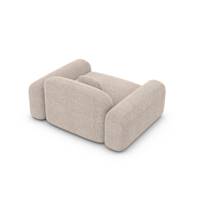 Buccana fauteuil en tissu texturé beige