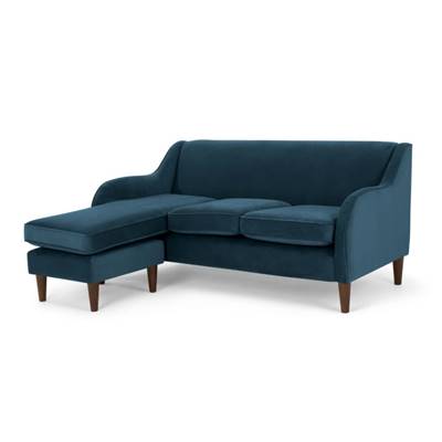 Héléna canapé d'angle modulable bleu canard
