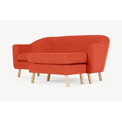Lottie canapé d'angle droit compact orange toscan