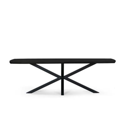 Taalika table à manger en manguier noir et métal 200cm