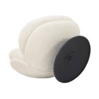 Topi fauteuil pivotant effet bouclette blanc