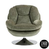 Topi fauteuil pivotant tissu texturé kaki